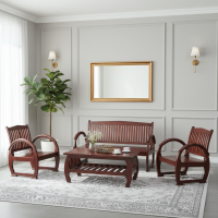 Set Kursi Meja Tamu Sedan 311 Kayu Jati Red Mahoni