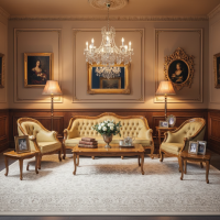 Set Kursi Sofa Meja Ruang Tamu Lois Gelung Kayu Jati 321