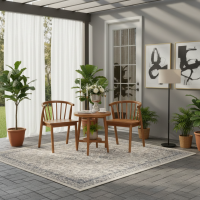 Set Kursi Teras Minimalis Japandi Kayu Jati