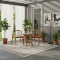 Set Kursi Teras Minimalis Japandi Kayu Jati