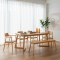 Set Meja Makan Minimalis Scandinavian 4 Kursi + Bangku