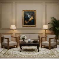 Set Sofa Minimalis Kayu Solid 211 Modern