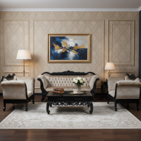 Set Sofa Tamu Meja Ketapang Ukiran Kayu Jati 321