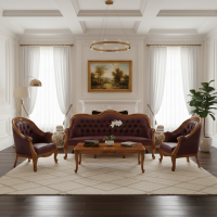 Sofa Kursi Ruang Tamu Kayu Jati Model Lois Set 311