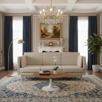Sofa Minimalis Scandinavian Modern Kayu Jati Bleaching