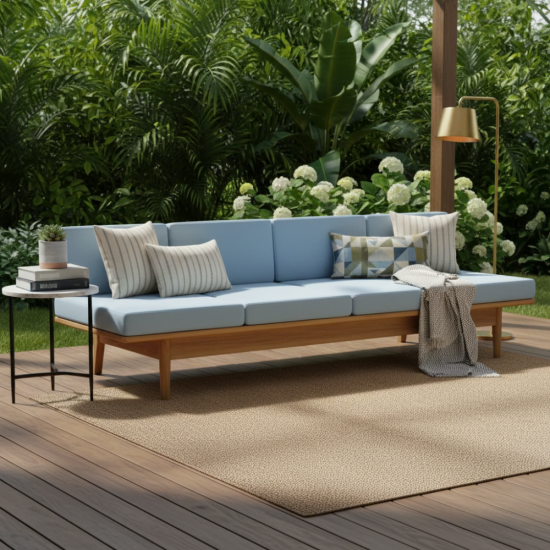 Sofa Outdoor panjang 4 Seater Mid-Century Modern Sofa Outdoor panjang 4 Seater Mid-Century Modern