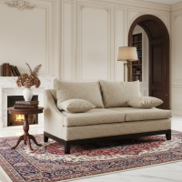 Sofa Santai 2 Seater Minimalis Charoline Kayu Jati