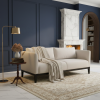 Sofa Santai Minimalis 2 Dudukan Japandi Style Kayu Jati