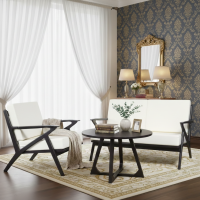 Sofa Tamu Set Meja Minimalis Scandinavian Modern Jati