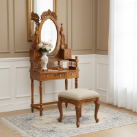 Tolet Meja Rias Kayu Jati Ukiran Jepara