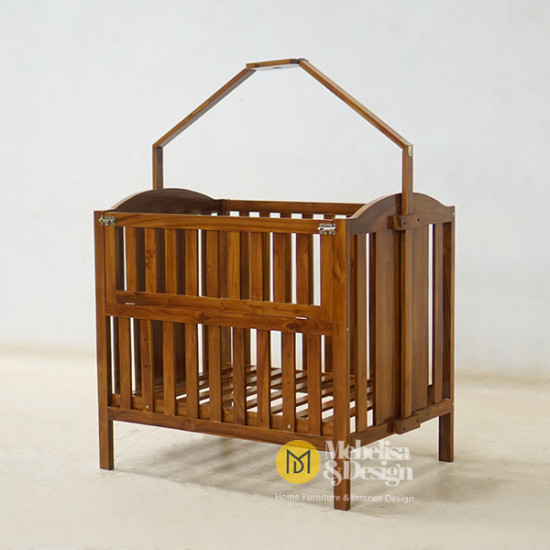 Box Tempat Tidur Bayi Minimalis Kayu Jati Jepara
