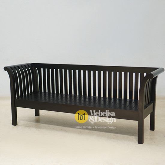 Bangku Santai Panjang Minimalis Kayu Jati Jepara