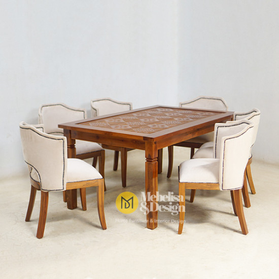 Set Kursi Makan Minimalis Scandinavian Style 6K