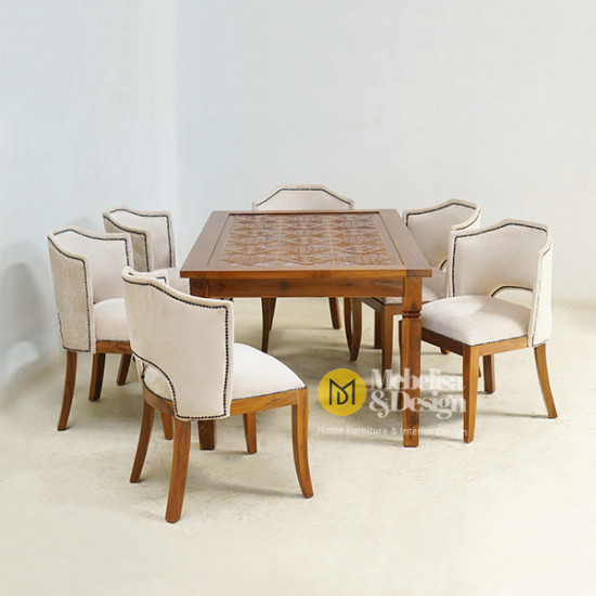 Set Kursi Makan Minimalis Scandinavian Style 6K