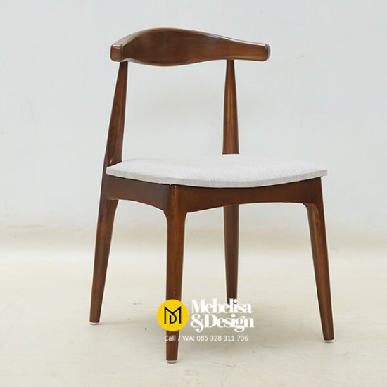 Kursi Makan Resto Minimalis Kayu Jati Walnut