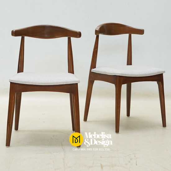 Kursi Makan Resto Minimalis Kayu Jati Walnut
