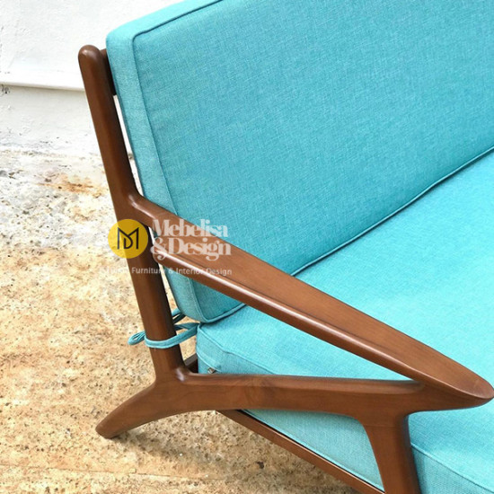 Mid-Century Sofa Tamu 2 Dudukan Kayu Jati Mid-Century Sofa Tamu 2 Dudukan Kayu Jati