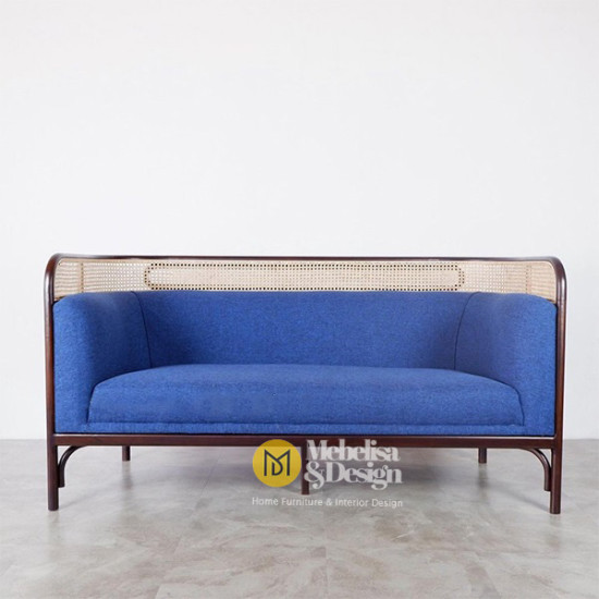 Sofa Santai Anyaman Rotan Rangka Jati Scandia