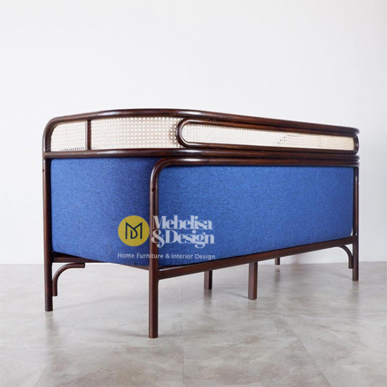 Sofa Santai Anyaman Rotan Rangka Jati Scandia