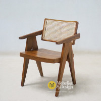 Kursi Makan Jati Kombinasi Rotan Tanganan