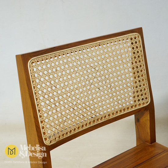 Set Kursi Makan Minimalis 6k Sandaran Rotan