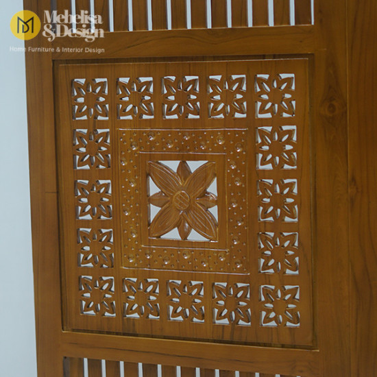 Penyekat Ruangan Kayu Jati Minimalis 3p