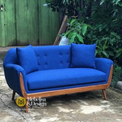Sofa Bangku Santai Model Retro Japandi Kayu Jati