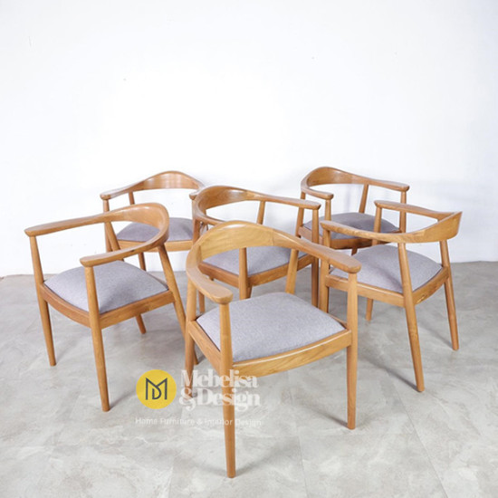 Set Meja Makan Minimalis Kayu Jati 6 Kursi Retro