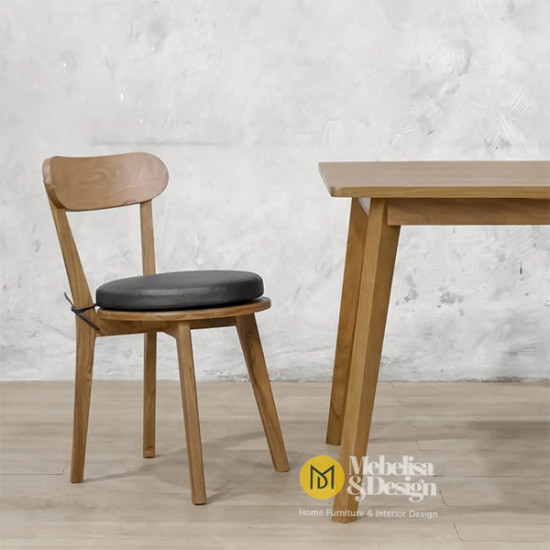 Meja Makan Set 4 Kursi Model Scandinavian Jati