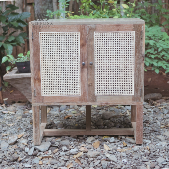 2-Door Buffet Cabinet Recycled Teak Wood