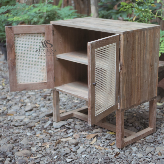 2-Door Buffet Cabinet Recycled Teak Wood