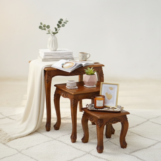 3 Pieces Meja Susun Ruang Tamu Orientale
