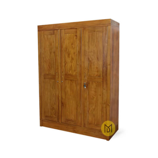 Lemari Pakaian Minimalis Jati 3 Pintu Evy