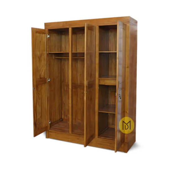 Lemari Pakaian Minimalis Jati 3 Pintu Evy