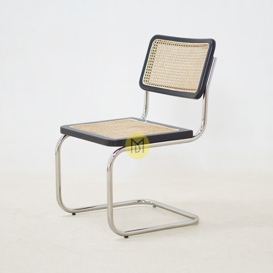 Kursi Makan Rotan Modern Kaki Stainless Cesca