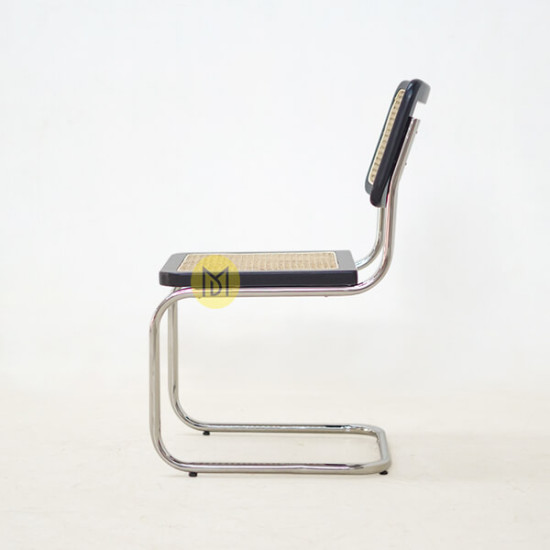 Kursi Makan Rotan Modern Kaki Stainless Cesca