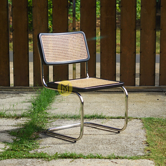 Kursi Makan Rotan Modern Kaki Stainless Cesca
