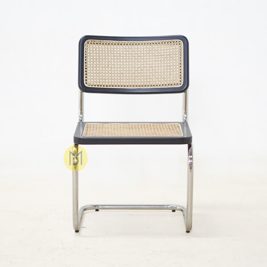 Kursi Makan Rotan Modern Kaki Stainless Cesca