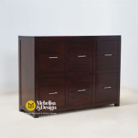 Lemari Arsip Minimalis Kayu Jati Vanity
