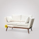 Sofa Minimalis 2 Dudukan Kayu Jati Japandi