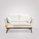 Sofa Minimalis 2 Dudukan Kayu Jati Japandi