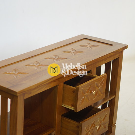 Meja Konsol Minimalis Jati 3 Laci Charline Meja Konsol Minimalis Jati 3 Laci Charline