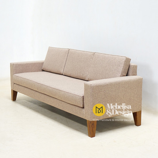 Sofa Tamu Minimalis 3 Seater Rangka Jati Cosima
