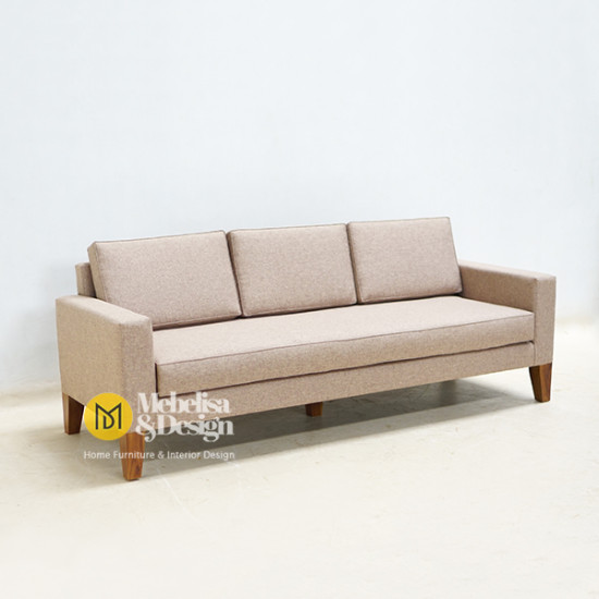 Sofa Tamu Minimalis 3 Seater Rangka Jati Cosima