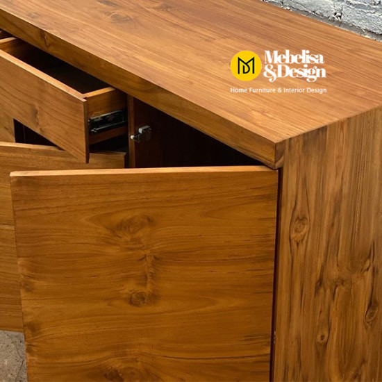 Bufet Minimalis Modern Auryn Kayu Jati