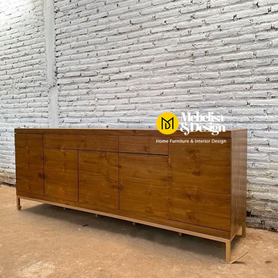 Bufet Minimalis Modern Auryn Kayu Jati