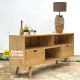 Meja Rak TV Retro Jati Natural Wood