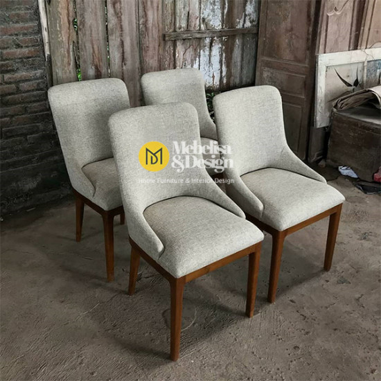 Kursi Meja Makan Marmer Set 4 Kursi Jok Scandinavian