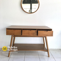 Meja Konsol Dinding Retro 3 Laci Modern