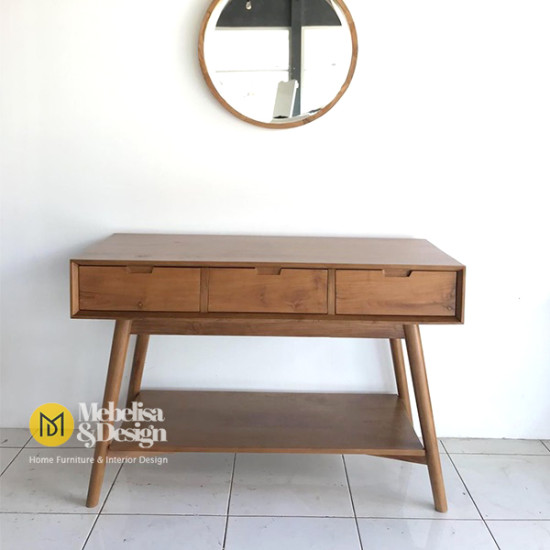 Meja Konsol Dinding Retro 3 Laci Modern